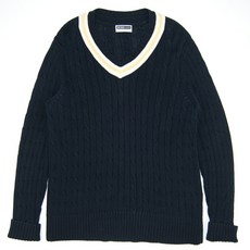 385.지오다노 브이넥 니트티셔츠 스웨터/정품/여성