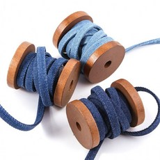0.8cm폭 빈티지 데님 리본 스트랩 1yd, 1개, 라이트블루