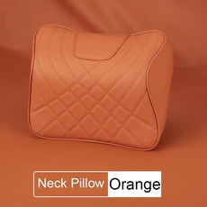 가죽 자동차 머리 받침 시트 지지대 목 베개 허리 쿠션 캐딜락, 6.orange, 1개
