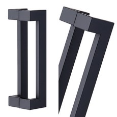 강화도어손잡이 TS191 검정 센터340x40x20mm 가마찌도어, 1개