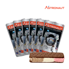 [Astronaut] 우주식량 동결건조 아이스크림 녹지않는 안녹는 아이스크림 간식 6팩 Astronaut Foods Freeze-Dried Ice Cream, 1세트