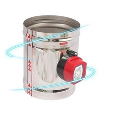 밸브 스테인레스 스틸 공기 댐퍼 HVAC 전기 덕트 전동 환기 파이프 220V 80125mm, 1개