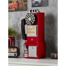 50년대 복고풍 동전식 전화기 Retro 공중전화, A. 핑크