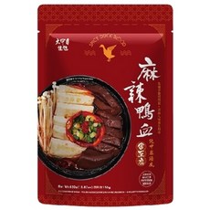 大甲佳旭 麻辣鴨血豆腐, 中藥材熬製, 100%純鴨血, Q彈滑順, 非基改板豆腐, 飽滿多汁, 450g, 1包