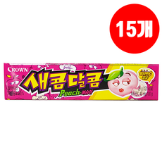 크라운 새콤달콤 복숭아 29g x 15개 무료배송 / 사탕 과자 간식