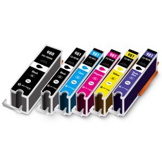 잉크다파라 캐논 잉크 PGI-980 CLI-981 XL 세트 TS8190 TS8195 TS9590, 1세트, PGI-980XL 호환잉크 6색 1세트, PGI-980XL 호환잉크 6색세트