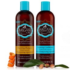 Hask Argan Oil Shampoo & Conditioner 12oz 하스크 아르간 오일 샴푸 앤 컨디셔너 각 355ml 1세트