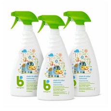 Babyganics Stain Odor Remover Spray 베이비가닉스 얼룩 제거 스프레이 무향 946ml 3팩, 1개
