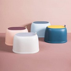 가정용 다용도 플라스틱 스툴 유아의자 38G0431, 연파랑