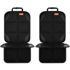  1680D 소재 카시트 보호 매트 미끄럼 방지 방수 프로텍터 자동차 용품 보관 주머니, 블랙 