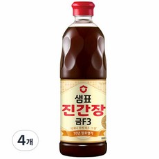샘표 진간장 금 F3, 860ml, 4개