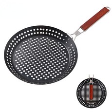 Vannory 바베큐 플레이트 직경 30cm 접이식 손잡이 가볍고 휴대 가능, 1개