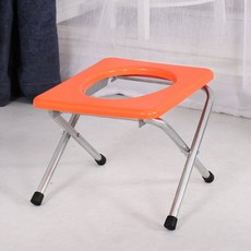 접이식 좌욕의자 가정용 훈증기 좌욕 화장실 휴대용 의자 구멍, C.26cm 오렌지, 1개