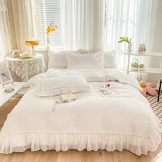 화이트침대스커트셋트