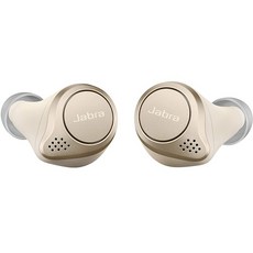 골전도 이어폰 오리지널 jabra elite 75t 트루 와이어리스 블루투스 은 액티브 노이즈 감소 고충실도 방수 헤드폰을 지원합니다., 금