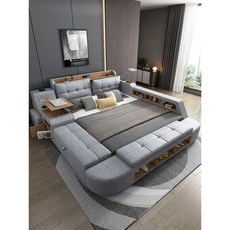 스마트침대 다기능 프레임 받침대 깔판 다용도 수납형, 1500mmx2000mm조립캐노피