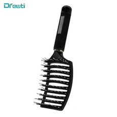 부드러운 돈모브러쉬 돼지텃 브러쉬 돈모빗 돼지털빗곱슬 머리 Detangling 마술 여자 남자 아기 멧돼지 아, 1개