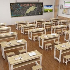 옛날학교책상 스터디카페책상 회전책장 맞춤 제작 초중고생 학원 책걸상, 01 60x40 높이 74단층 테이블의 의자