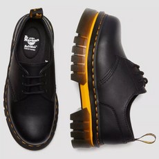 Dr.Martens AUDRICK CONTRAST SOLE LEATHER PLATFORM SHOES 30663001 BLACK POLISHED LUCIDO