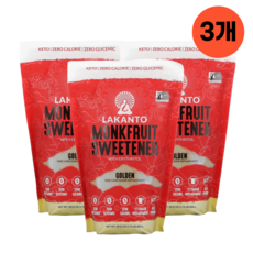 라칸토 몽크푸르트 나한과 설탕 대체 감미료 800g 3봉지 Monkfruit 몽크프루트, 3개