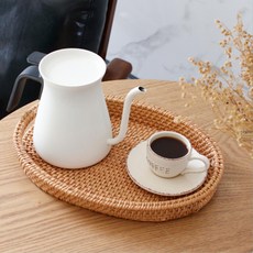 라탄커피트레이 카페창업 커피쟁반 2P 빵보관함 해초바구니 미니사물함