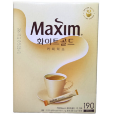 맥심 화이트 골드 커피믹스 11.7g 190개입 코스트코, 1박스