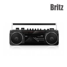 브리츠 카세트플레이어 블루투스 스피커 라디오 MP3, BA-TAP1, 블랙