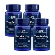 Life Extension 라이프 익스텐션 Two Per Day 투퍼데이 60 캡슐 4개, 60정