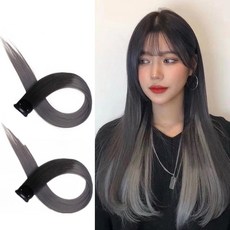  글로리유 투톤 그라데이션 컬러 헤어피스 2개 스모키그레이  상품 이미지