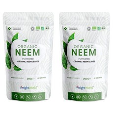 WeightWorld Neem Leaves Powdered 웨이트월드 님 잎 분말 40회분 200g 2팩, 2개