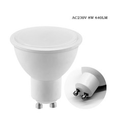 LED 전구 E27 B22 GU10 MR16 R80 220V 고출력 3W 18W 스트로브 프리 따뜻한 백색광 거실 사무실 화장실에 5, GU10 8W, 3000K