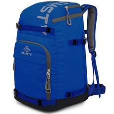 SEMSTY 스키 부츠 가방 55L 방수 스키 및 스노우보드 부츠 스키 스노우보드 스키 헬멧 고글 장갑 및 액세서리용 여행용 백팩, 푸른