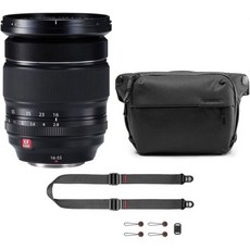 후지필름 XF 16-55mm f/2.8 R LM WR 렌즈 피크 디자인 6L 데일리 슬링 V2 번들 슬라이드라이트 스트랩