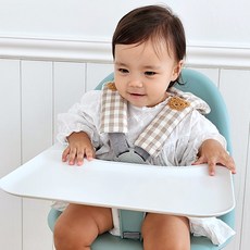 코코아돌 유모차 안전벨트 커버 아기 식탁 의자벨트 겸용, 브라운체크(2P), 1세트
