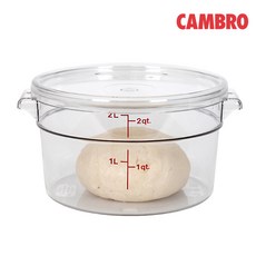 캠브로 투명한 원형 빵발효통 (1.9L/3.8L), 1개