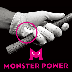 [몬스터파워] 국내 최초 특허받은 파워쿠션 기능성 골프 장갑 그립 비거리향상 안정된 방향성 스윙 흔들림 해결, 한손, 화이트