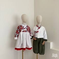 <난장판베이비> 포크칩스 꽃잎한복 꽃무늬한복 유아한복 남아한복 여아한복