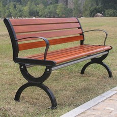 야외 공원 테라스 벤치 장의자 의자 옥외 정원, 호두색 공원 벤치 150CM