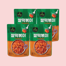 씨제이제일제당 비비고 쌀떡볶이 4개 자취요리 간편식사, 쌀떡볶이 x4