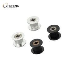 2GT 20 치아 동기식 휠 아이들러 풀리 블랙 보어 3/4/5/6/8mm 베어링 GT2 타이밍 벨트 폭 6/10mm, Bore 5mm With Teeth, 6mm Silver, 1개