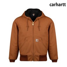 칼하트 덕 액티브 퀼트 자켓 후드집업 브라운 J140-BR
