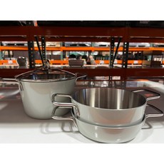 에델코첸 통3중 착착 냄비세트 Edelkochen 3 PLY Pot Set (Public Edition), 1세트, 민트실버