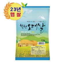 철원오대쌀 23년산 햅쌀 DMZ 대마리 4kg, 1개