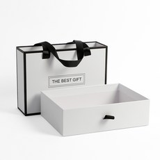 더베스트 선물상자 기프트백 2p세트(올화이트) 선물백, 본상품선택, 단일