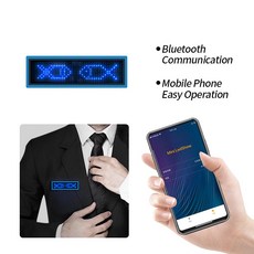 led 전광판 네온 라인조명 미니 광고판 12x48 픽셀 블루투스 LED 배지 프로그래밍 가능한 스크롤링 메시지 디스플레이 DIY 이름 사인 보드, [06] Multi-color LED, 06 Multi-color LED, 1개