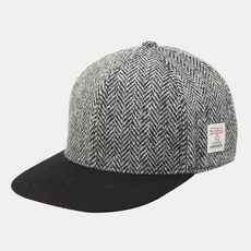 남성 해리스 트위드 스냅백 모자 RMACL3808-199, 058, BLACK