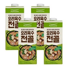 풀무원 요리육수 전골 1000ml x 4개 국물요리 간편육수, 1L