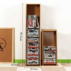 원목 CD 진열장 레코드 정리 북유럽 보관함 시디 세로형 수납장 씨디, 롤러 블라인드 CD랙 - 원목cd진열장