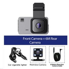 차량용블랙박스 오토바이용블랙박스 차량용 DVR 와이파이 풀 HD 대시 캠 차량 카메라 비전 드라이브 비디오 녹음기 블랙 박스 자동 GPS 주차 모니터 1080P, DVR And Rear Camera_Without TF
