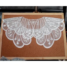 인싸템 큰 꽃잎 펀칭 페이크 칼라 대 네크라인 가슴 라운드넥 DIY 핸드메이드 러플 보조재